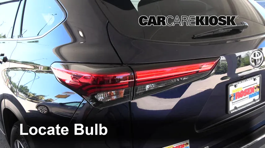 2021 Toyota Highlander XLE 3.5L V6 Éclairage Feux de marche arrière (remplacer une ampoule)